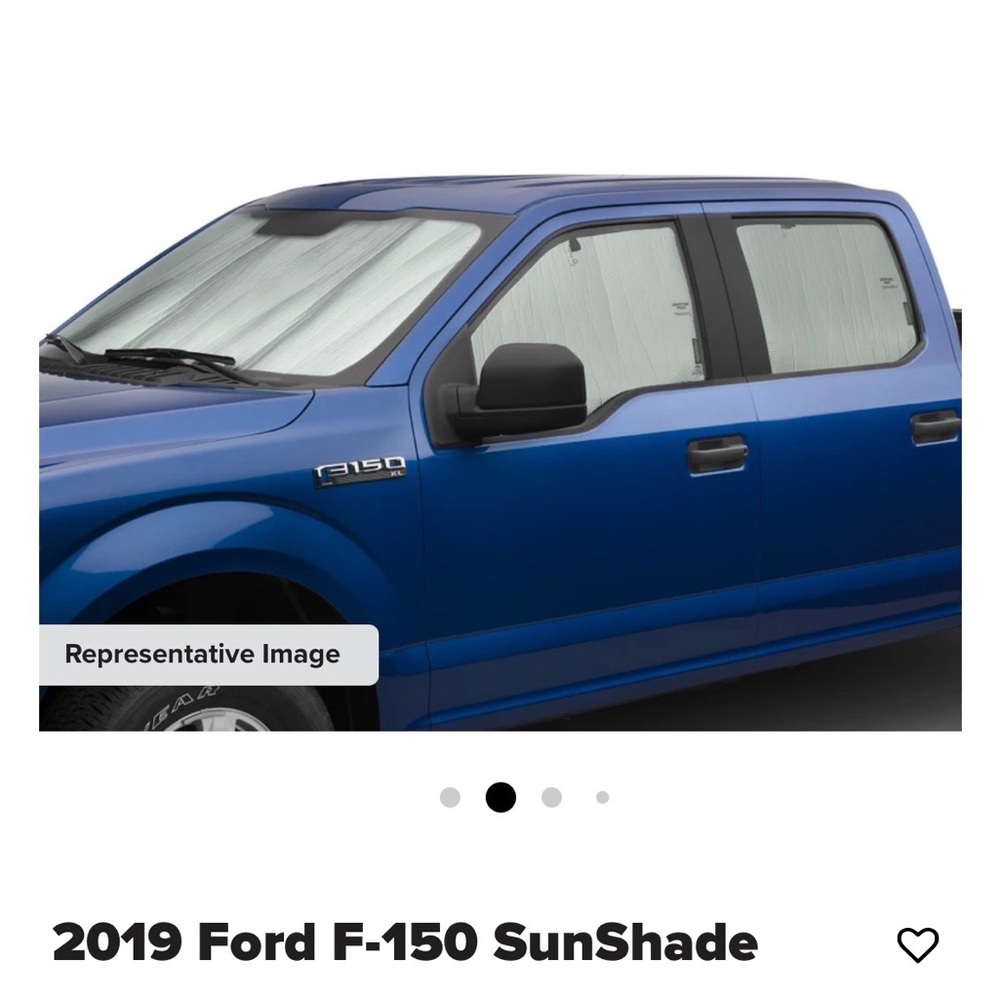 Ford F-150 SunShade - Silver and black dual purpose